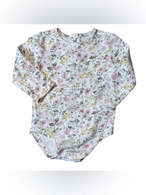 Janie and Jack English Countryside Long-Sleeve Floral Bodysuit 2T